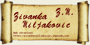 Živanka Miljaković vizit kartica